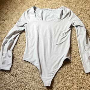Abercrombie Light blue gray Long Sleeve Bodysuit